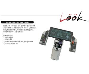 Eduard Brassin ED644299 1:48 Lockheed-Martin F-35C Lightning LooK series set