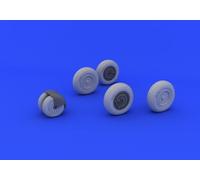 Eduard Brassin ED648248 MiG-31BM Foxhound Weighted Wheels 1:48