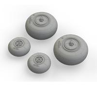 Eduard Brassin ED648573 1:48 Mil Mi-24V/VP wheels with weighted tyre effect