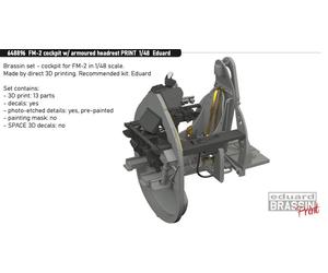 Eduard Brassin ED648896 1:48 General-Motors FM-2 cockpit with armoured headrest