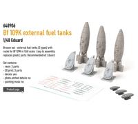 Eduard Brassin ED648906 1:48 Messerschmitt Bf-109K-4 external fuel tanks x3 type
