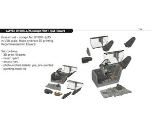 Eduard Brassin ED648953 1:48 Messerschmitt Bf-109G-6/AS cockpit