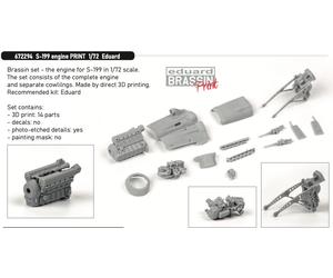 Eduard Brassin ED672294 1:72 Avia S-199 engine