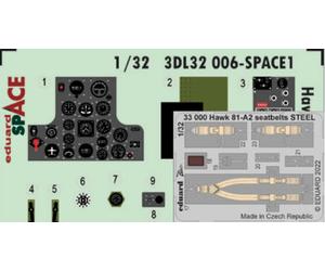 Eduard ED3DL32006 1:32 Curtiss Hawk 81-A2 SPACE 3D Decal & PE Set