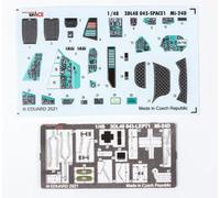Eduard ED3DL48043 1:48 Mil Mi-24D SPACE 3D Decal instruments with etched parts
