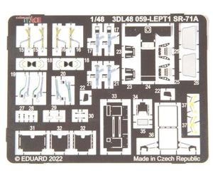 Eduard ED3DL48059 1:48 Lockheed SR-71 Blackbird SPACE 3D Decal & PE