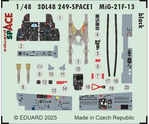 Eduard ED3DL48249 1:48 Mikoyan MiG-21F-13 black SPACE set