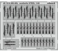 Eduard ED491518 Sikorsky MH-60L Black Hawk cargo seatbelts STEEL 1:48