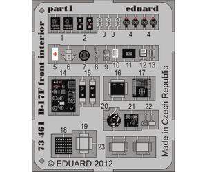 Eduard ED73461 Boeing B-17F Flying Fortress Front Interior Revell 1:72 Etch Part