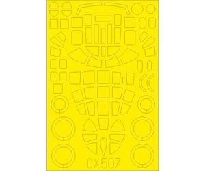 Eduard EDCX507 1:72 North-American B-25C/D Mitchell canopy frame paint mask