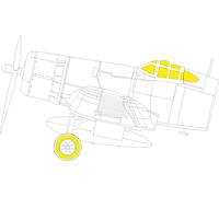 Eduard EDEX1081 1:48 Vought F4U-2 Corsair TFace canopy frame paint mask