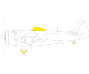Eduard EDEX998 1:48 Republic P-47D-25RE Thunderbolt TFace canopy mask