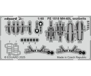 Eduard EDFE1518 Sikorsky MH-60L Black Hawk seatbelts STEEL 1:48