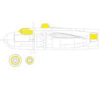 Eduard EDJX288 1:32 North-American B-25H Mitchell TFace canopy frame paint mask