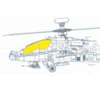 Eduard EDJX312 1:35 Bell/Boeing AH-64E TFace canopy frame paint mask