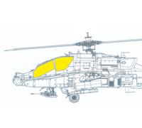 Eduard EDJX328 1:35 Bell/Boeing AH-64A Apache Early TFace canopy mask