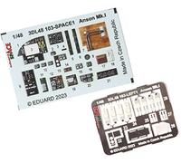 Eduard EDU3DL48103 1/48 Space Abro Anson Mk.1 Interior 3D Decal Etched Parts Set (For Airfix) Plastic Model Decal