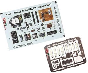 Eduard EDU3DL48103 1/48 Space Abro Anson Mk.1 Interior 3D Decal Etched Parts Set (For Airfix) Plastic Model Decal