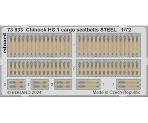 Eduard EDU73833 1/72 Boing Burtle Chinook HC.1 Cargo Seat Belt, Stainless Steel (For Airfix) Plastic Model Parts