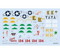 Eduard EDUD48103 1/48 Lockheed P-38J Lightning Pacific Lightning Decal (for Tamiya) Plastic Model Decal