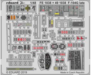Eduard FE1038 Etched Aircraft Detailling Set 1:48 Lockheed F-104G Starfighter la