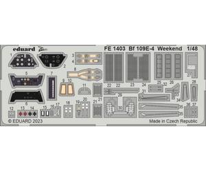Eduard FE1403 1:48 Messerschmitt Bf-109E-4 Weekend