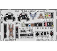 Eduard FE742 Etched Aircraft Detailling Set 1:48 Dassault Mirage IIIE interior