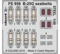 Eduard Photoetch Zoom 1:48 - B-25G seatbelts STEEL