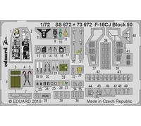 Eduard SS672 Etched Aircraft Detailling Set 1:72 Lockheed-Martin F-16CJ Block 50