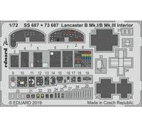 Eduard SS687 Etched Aircraft Detailling Set 1:72 Avro Lancaster B.I/III interior