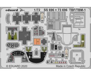 Eduard SS696 Etched Aircraft Detailling Set 1:72 Grumman TBF/TBM-1 Avenger
