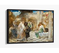 Eduard Veith, Conversion to Virtue Canvas Floater Frame Print Picture Art - Black Frame 36 inch wide x 24 inch high