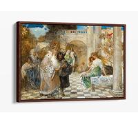 Eduard Veith, Conversion to Virtue Canvas Floater Frame Print Picture Art - Walnut Frame 18 inch wide x 12 inch high