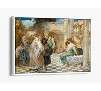 Eduard Veith, Conversion to Virtue Canvas Floater Frame Print Picture Art - White Frame 12 inch wide x 8 inch high