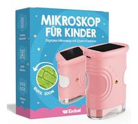 Edubini Kids Digital Microscope [1000X Magnification] - Portable Pocket Microscope for Garden, Forest and Experiments - Children's Microscope with HD Digital Display [Includes Photo Function]