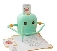EduBot Sketch Robot, Drawing Robot for Kids with 100+ Learning Cards, Voice Interactive Educational Smart Art Painting Machine, STEM Toys, for 5-12 Years Old Boys Girls (Green)