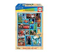 Educa - 100 Pieces Children's Ecological Wooden Puzzle, with Images of the Main Characters of Disney Pixar | From 6 7 8 years old (18881)