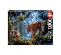 Educa 1000-delige puzzel voor volwassenen, tijger aan de boom, inclusief lijm Fi