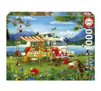 Educa - 1000 Piece Camping Holiday Jigsaw Puzzle for Adults | Countryside Vacation Scene Theme Relaxation Gift | Ages 14+ (19922)
