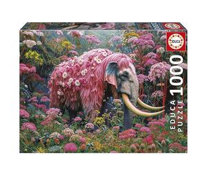 Educa - 1000 Piece Floral Elephant Jigsaw Puzzle for Adults | Wildlife Flowers Animals Theme Relaxation Gift | Ages 14+ (20229)
