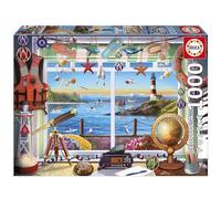 Educa - 1000 Piece Jigsaw Puzzle for Adults | Life in the Harbour Includes Glue Fix Puzzle Measures 68 x 48 cm - Ages 14 Years (20256)