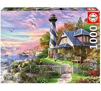 Educa - 1000 Piece Lighthouse Rock Bay Jigsaw Puzzle for Adults | Coastal Seascape Theme Relaxation Gift | Ages 14+ (17740)