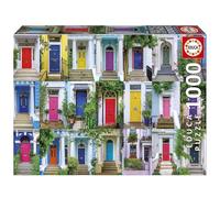 Educa - 1000 Piece Puzzle for Adults | Notting Hill Doors. Includes Glue Fix Puzzle. Measurements: 68 x 48 cm. from 14 Years Old (20177)