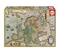 Educa - 1000 Piece Puzzle for Adults | Map of Europe. Includes Glue Fix Puzzle. Ages 14 (19624)