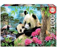 MORNING PANDA BEARS 1000pc EDUCA Super Deluxe Jigsaw Puzzle 17995