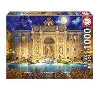 Educa - Trevi Fountain, Rome | 1000 Piece Puzzle for Adults. Measurements: 68 x 48 cm. Includes Glue Fix Puzzle. From 14 years old