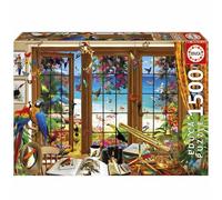Educa - 1500 Piece Bird Watcher's Window Jigsaw Puzzle for Adults | Wildlife Birds Theme Relaxation Gift | Ages 14+ (20333)