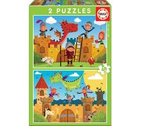 Educa 17151 Dragon and Knight Puzzle 2 x 48 Pieces for Children from 4 Years