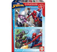 Educa 18099 Spider-Man, hombre araña, marvel 2 children's puzzles of 48 pieces,