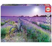 Educa 19255 1000 Bicycle field lavender Bike in Campo de Lavanda, Multicoloured